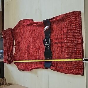 Sweather dress sleeveless rust color NWOT